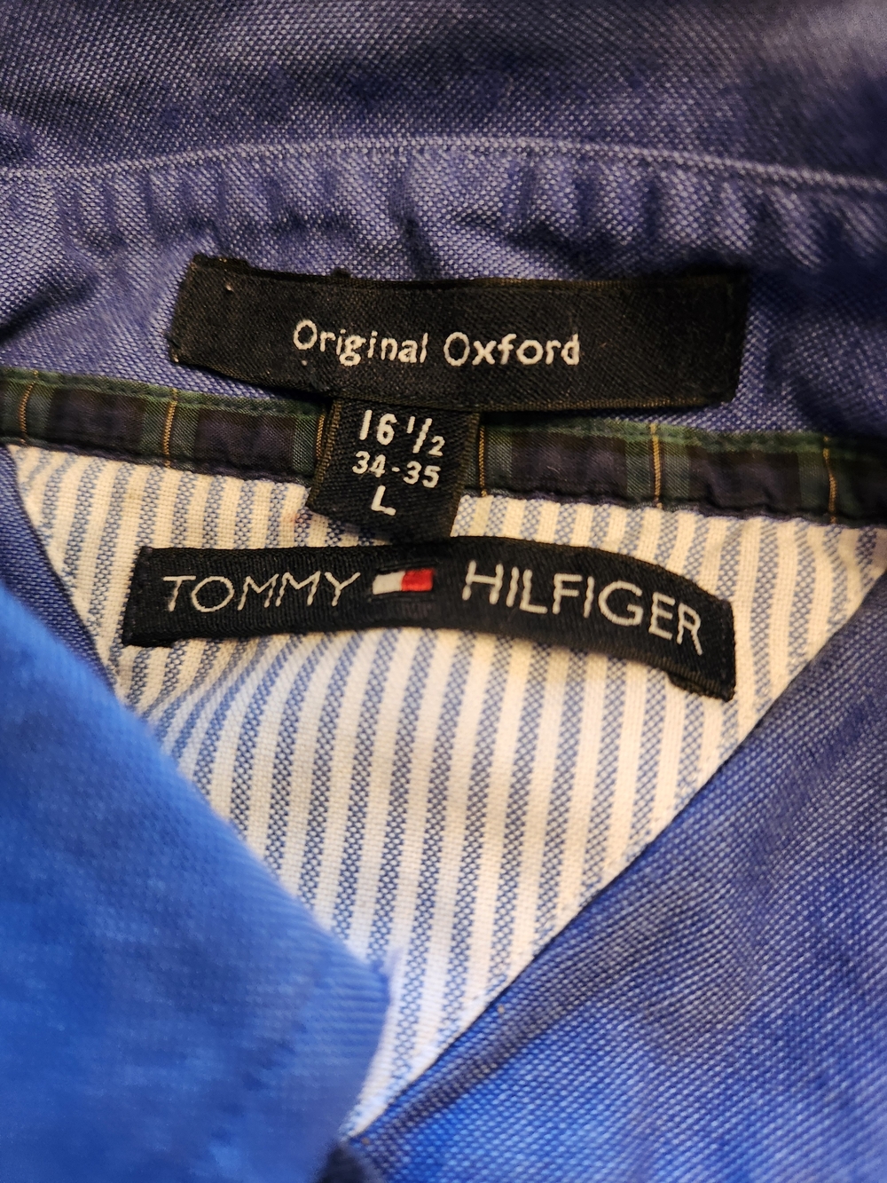 Tommy Hilfiger Original Oxford Blue Men's Shirt - Classic Button-Up